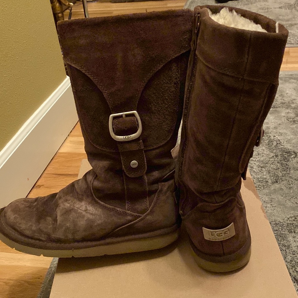 Ugg Brown moto mid boots